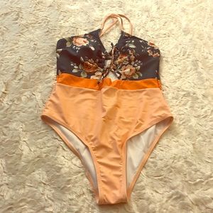 NWOT Shein Floral Cut Out One Piece